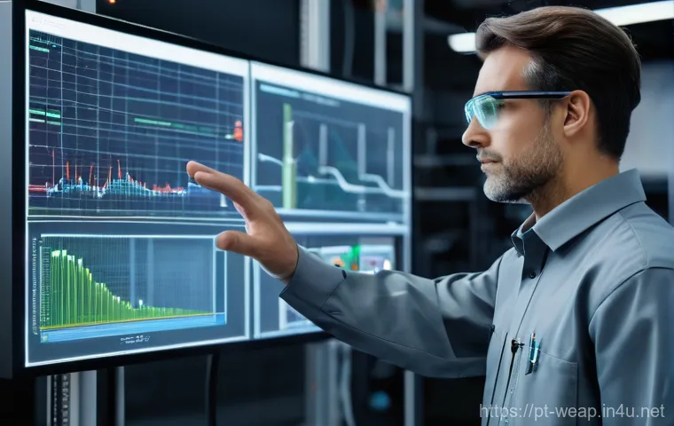 무기 유지보수 및 수명 연장 기술 - **Prompt:** A skilled, focused technician, wearing a clean, modern work uniform (e.g., grey work shi...