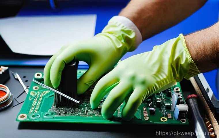 무기 유지보수 및 수명 연장 기술 - **Prompt:** A skilled, focused technician, wearing a clean, modern work uniform (e.g., grey work shi...